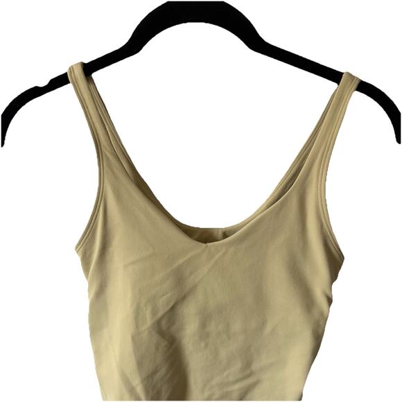 Lululemon Womens 2 Align Tank Top Light Support Vneck Bra Tank Yellow Green - Picture 3 of 6